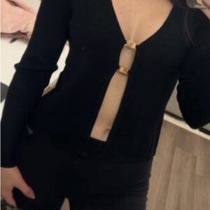 Abercrombie & Fitch Slim Hardware Long Sleeve Cardigan